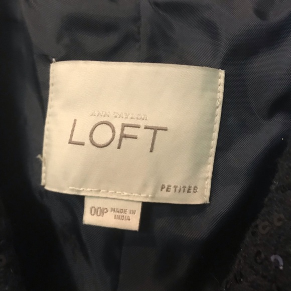 Loft Navy Blue Sequin Jacket - Picture 3 of 5